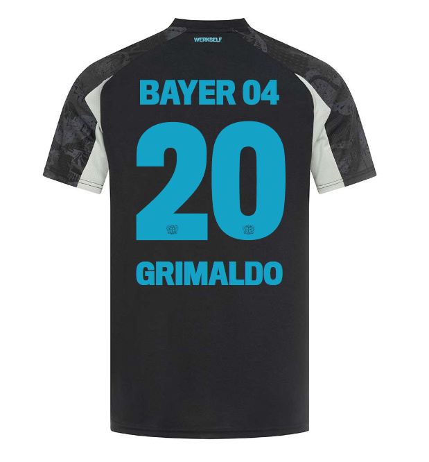 Bayer 04 Alternate Jersey Castore Kids – 20 Alejandro Grimaldo Collection | Premium Fan Gear