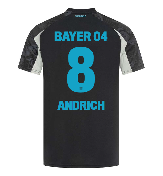 Bayer 04 Alternate Jersey Castore Kids – 8 Robert Andrich Collection | Premium Fan Gear