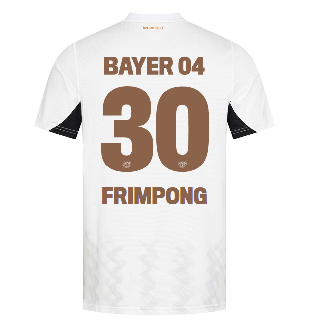 Bayer 04 Away Jersey Pro Castore – 30 Jeremie Frimpong Collection | Premium Fan Gear