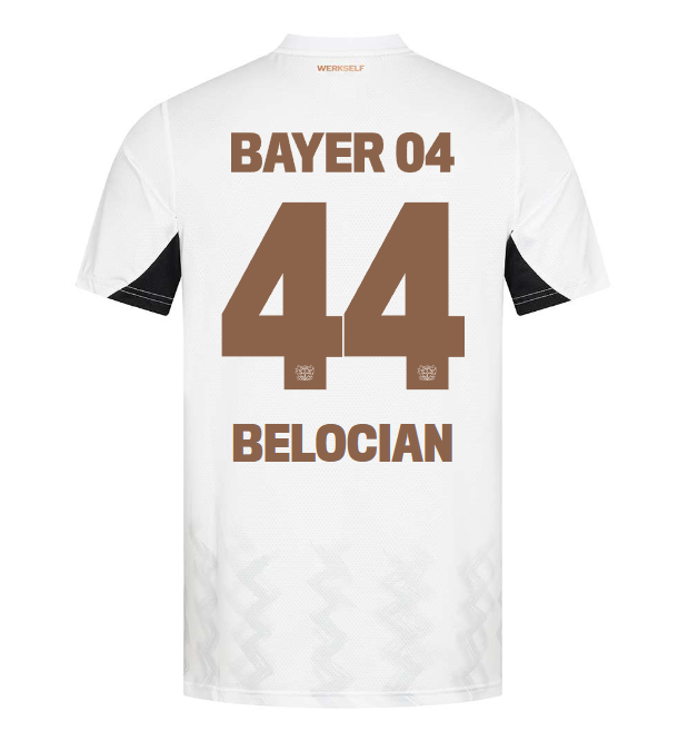Bayer 04 Away Jersey Pro Castore – 44 Jeanuël Belocian Collection | Premium Fan Gear