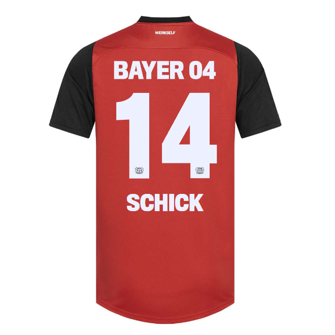 Bayer 04 Home Jersey Castore Adults – 14 Patrik Schick Collection | Premium Fan Gear