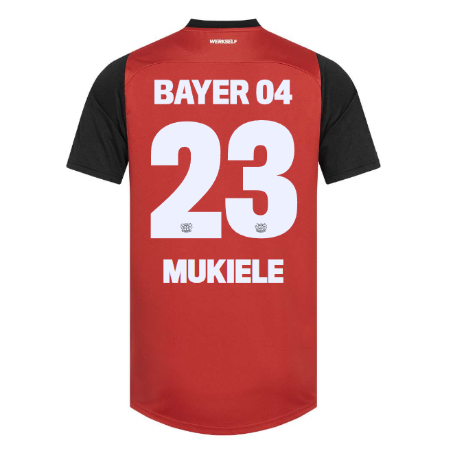 Bayer 04 Home Jersey Castore Adults – 23 Nordi Mukiele Collection | Premium Fan Gear