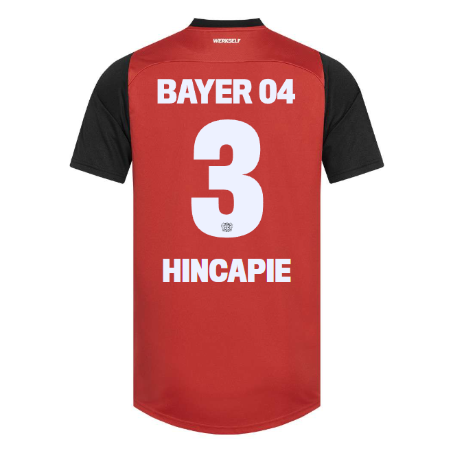 Bayer 04 Home Jersey Castore Adults – 3 Piero Hincapie Collection | Premium Fan Gear