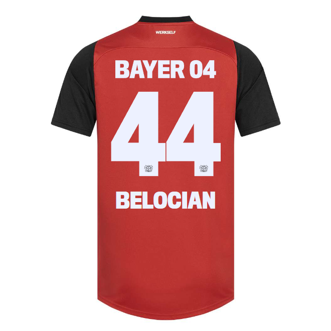 Bayer 04 Home Jersey Castore Adults – 44 Jeanuël Belocian Collection | Premium Fan Gear