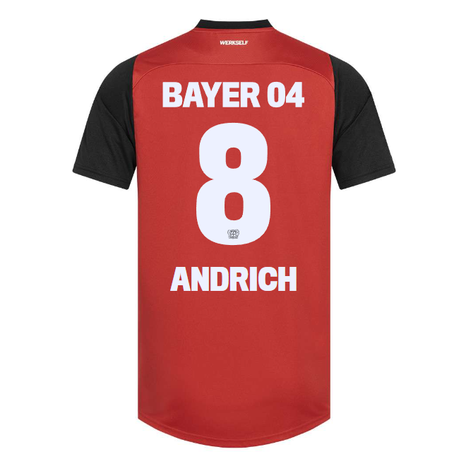 Bayer 04 Home Jersey Castore Adults – 8 Robert Andrich Collection | Premium Fan Gear