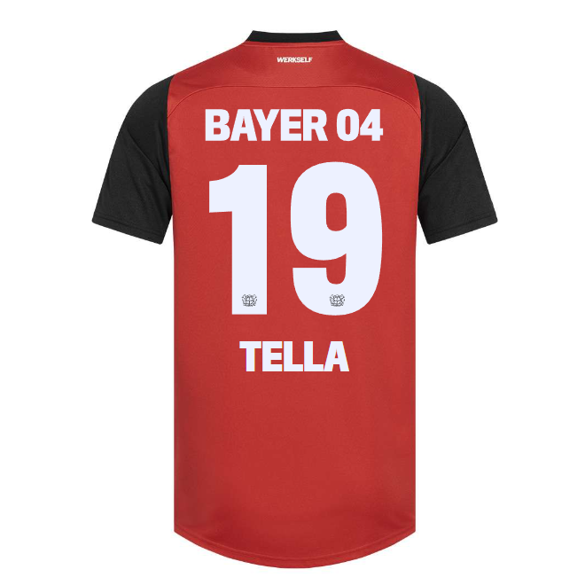 Bayer 04 Home Jersey Castore Kids – 19 Nathan Tella Collection | Premium Fan Gear