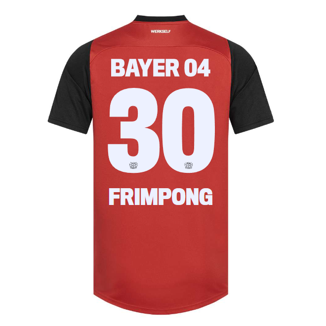 Bayer 04 Home Jersey Castore Kids – 30 Jeremie Frimpong Collection | Premium Fan Gear