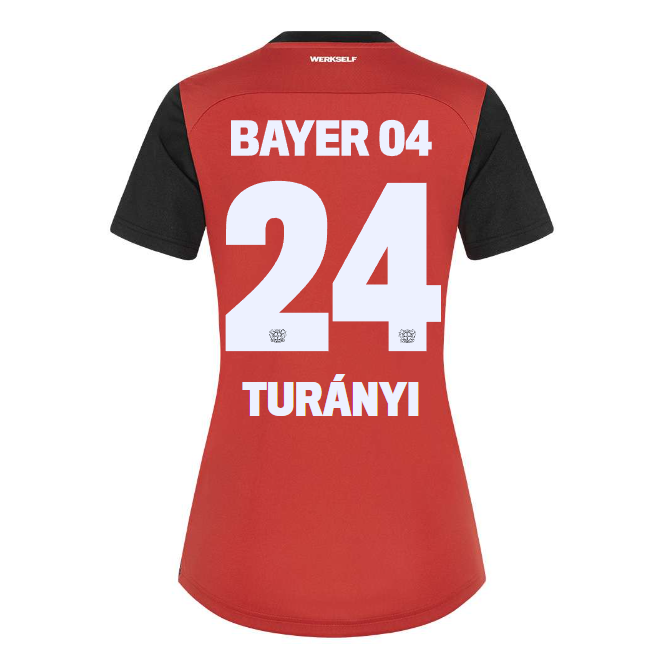 Bayer 04 Home Jersey Castore Women – 24 Lilla Turányi Collection | Premium Fan Gear
