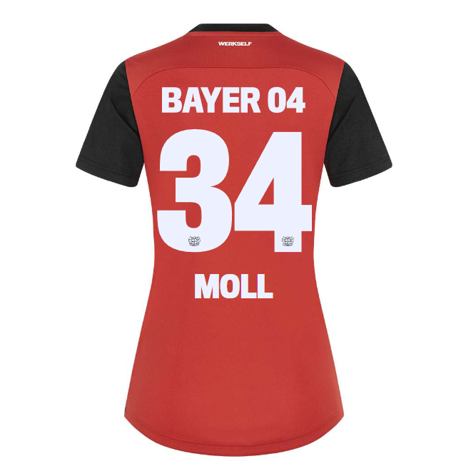 Bayer 04 Home Jersey Castore Women – 34 Anne Moll Collection | Premium Fan Gear