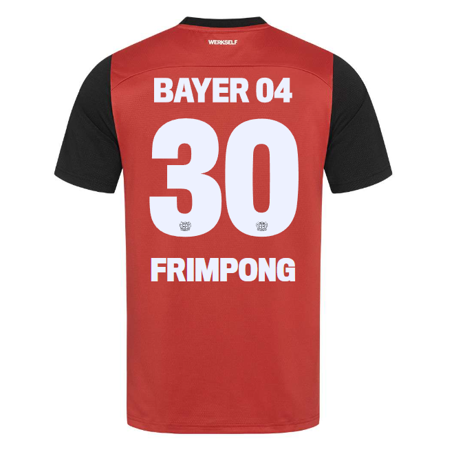 Bayer 04 Home Jersey Pro Castore – 30 Jeremie Frimpong Collection | Premium Fan Gear