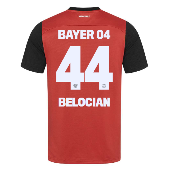 Bayer 04 Home Jersey Pro Castore – 44 Jeanuël Belocian Collection | Premium Fan Gear