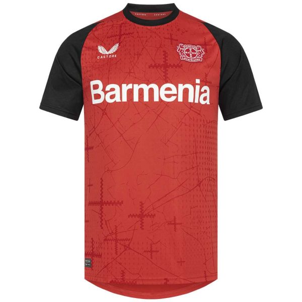 Bayer 04 home jersey castore adults with custom printing Collection | Premium Fan Gear